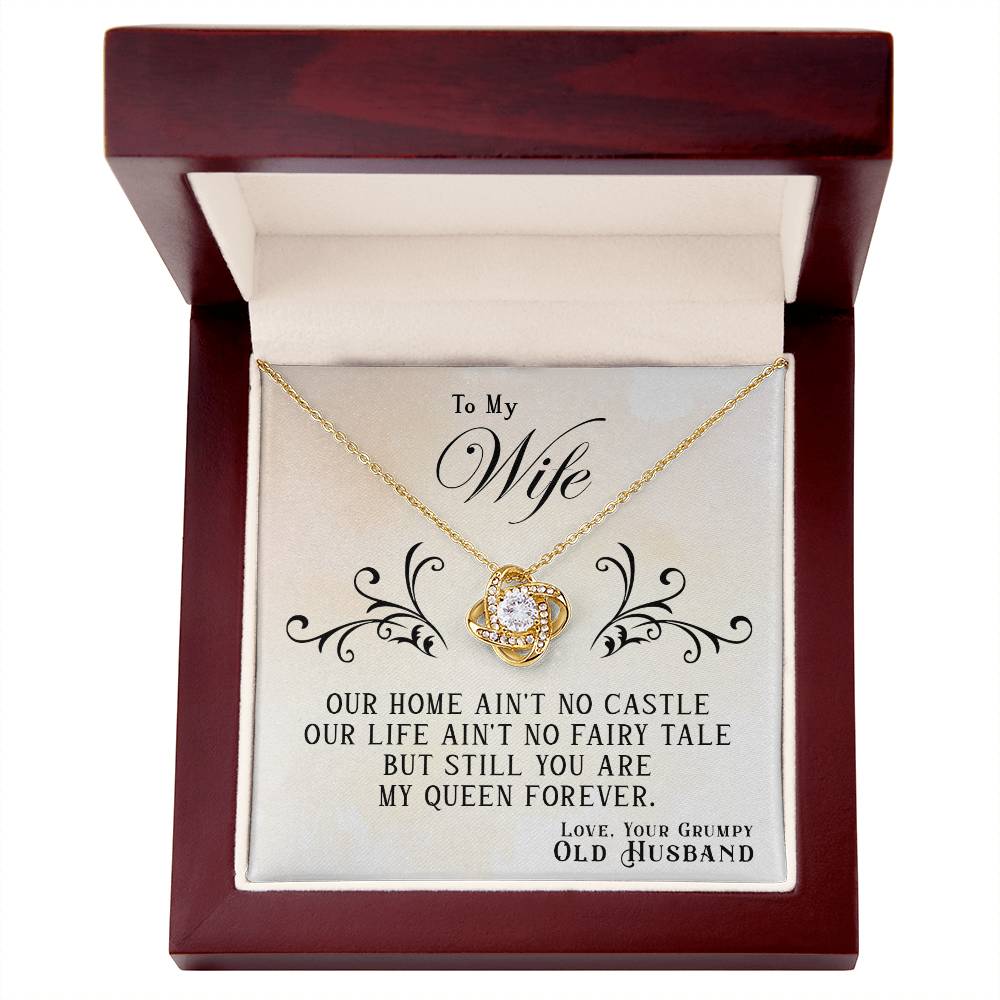 My Queen Forever — Love Knot Necklace | Gift for Wife from Husband