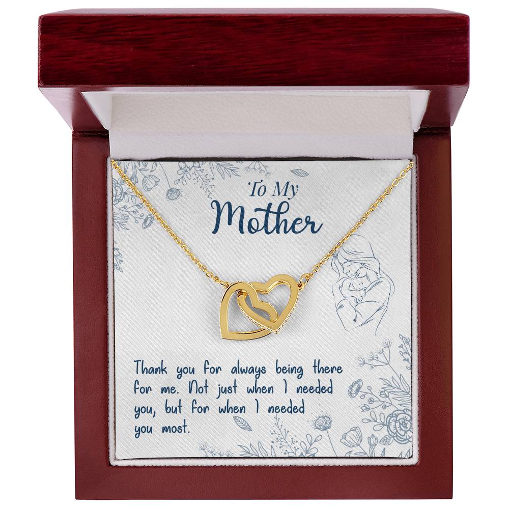 Thank You For Always Being There — Interlocking Hearts Necklace | Mother&