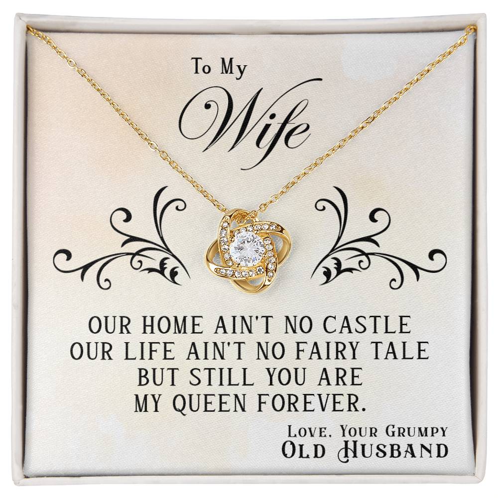 My Queen Forever — Love Knot Necklace | Gift for Wife from Husband