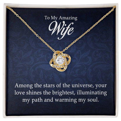 To My Amazing Wife — Love Knot Necklace | Romantic Gift for Wife