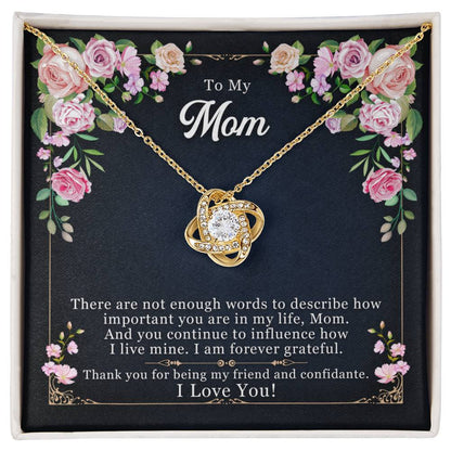 Forever Grateful — Love Knot Necklace | Thank You Mother&