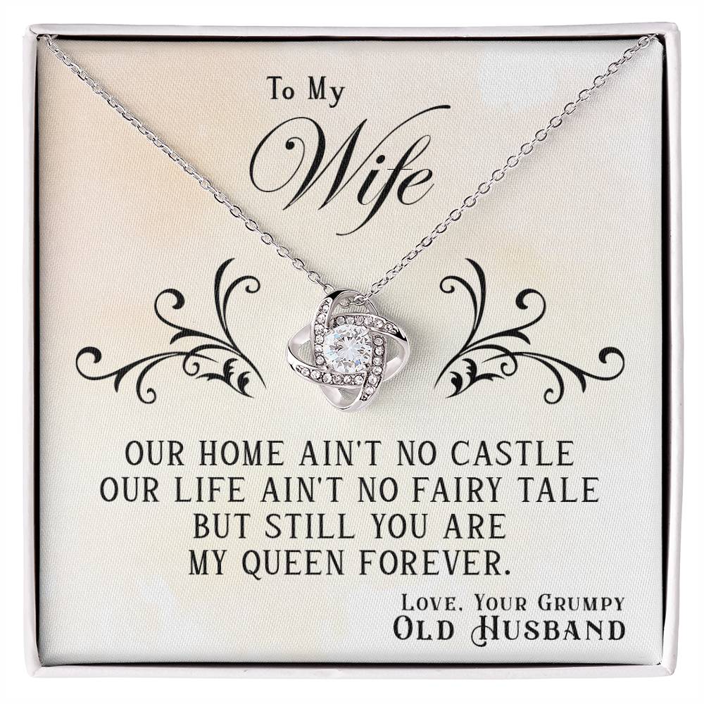 My Queen Forever — Love Knot Necklace | Gift for Wife from Husband