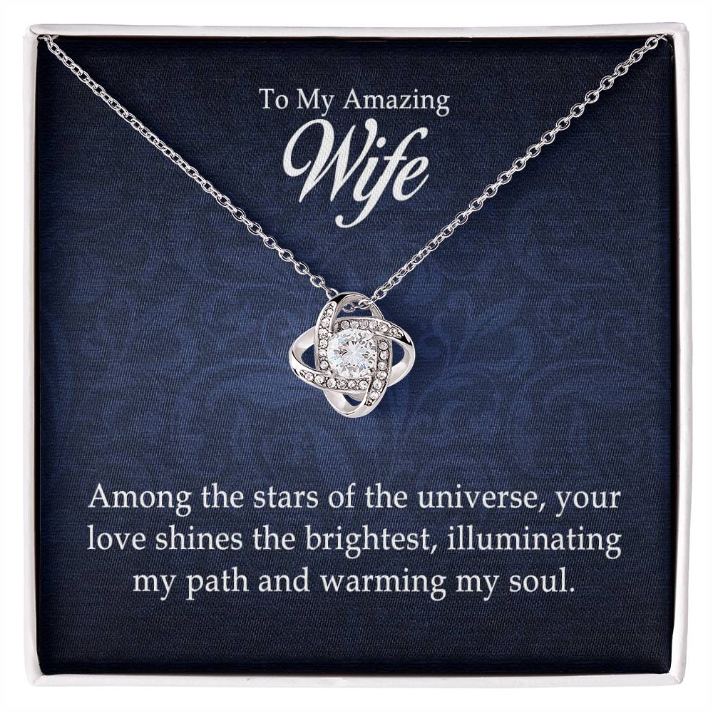 To My Amazing Wife — Love Knot Necklace | Romantic Gift for Wife