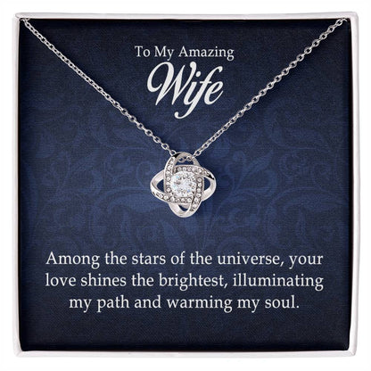 To My Amazing Wife — Love Knot Necklace | Romantic Gift for Wife