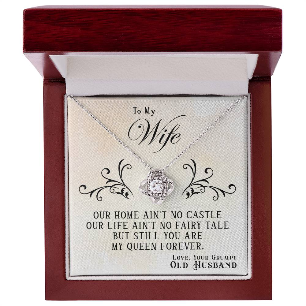 My Queen Forever — Love Knot Necklace | Gift for Wife from Husband