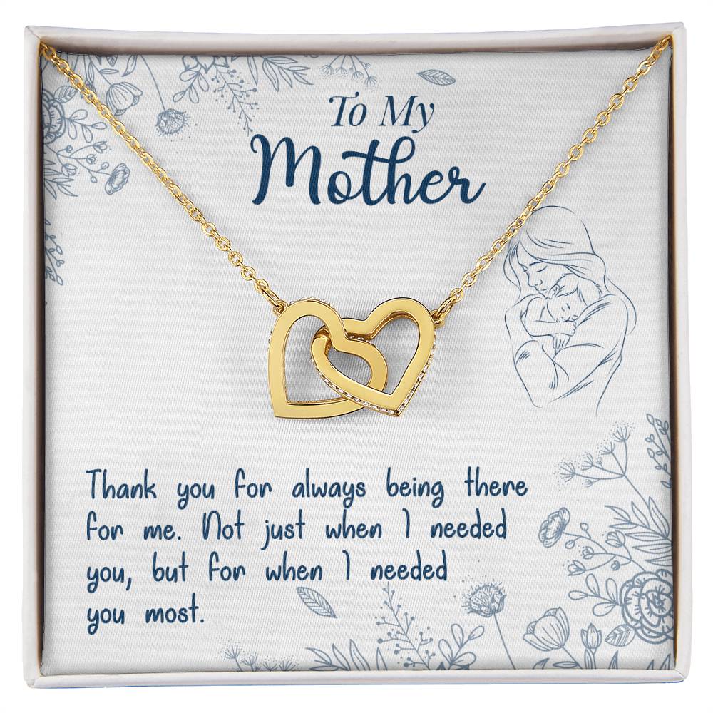 Thank You For Always Being There — Interlocking Hearts Necklace | Mother&