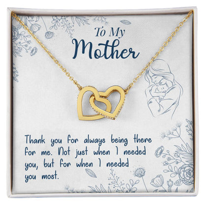 Thank You For Always Being There — Interlocking Hearts Necklace | Mother&
