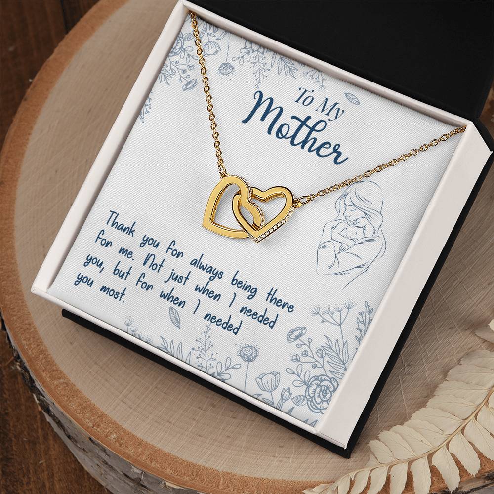 Thank You For Always Being There — Interlocking Hearts Necklace | Mother&