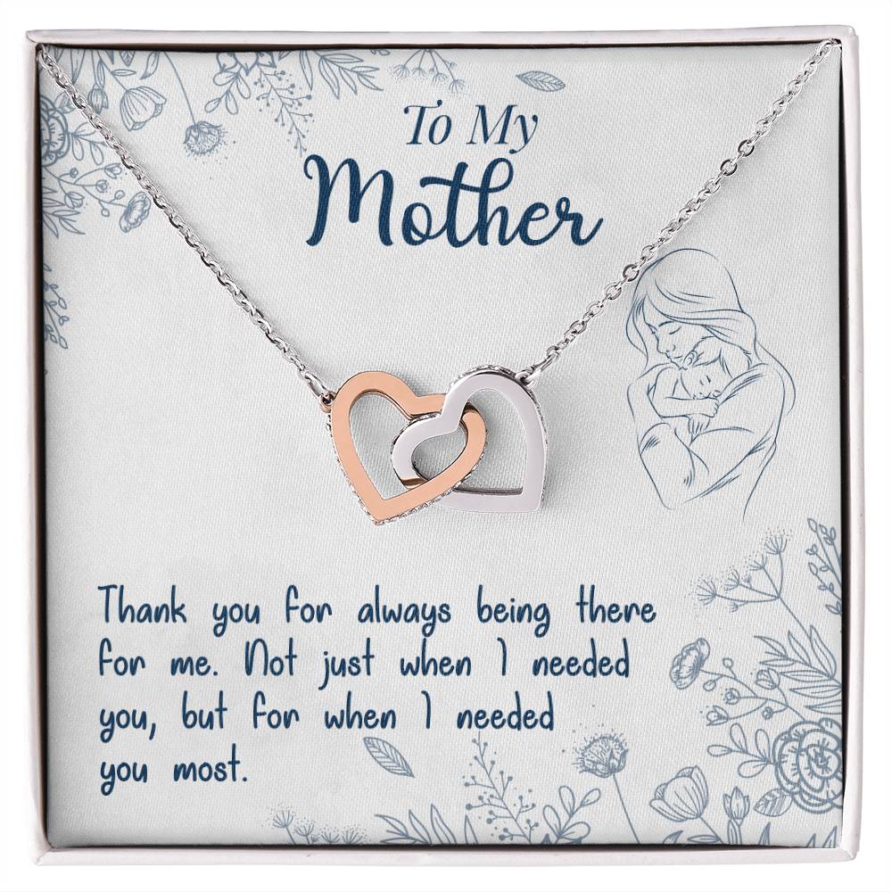 Thank You For Always Being There — Interlocking Hearts Necklace | Mother&