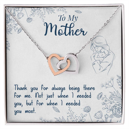 Thank You For Always Being There — Interlocking Hearts Necklace | Mother&