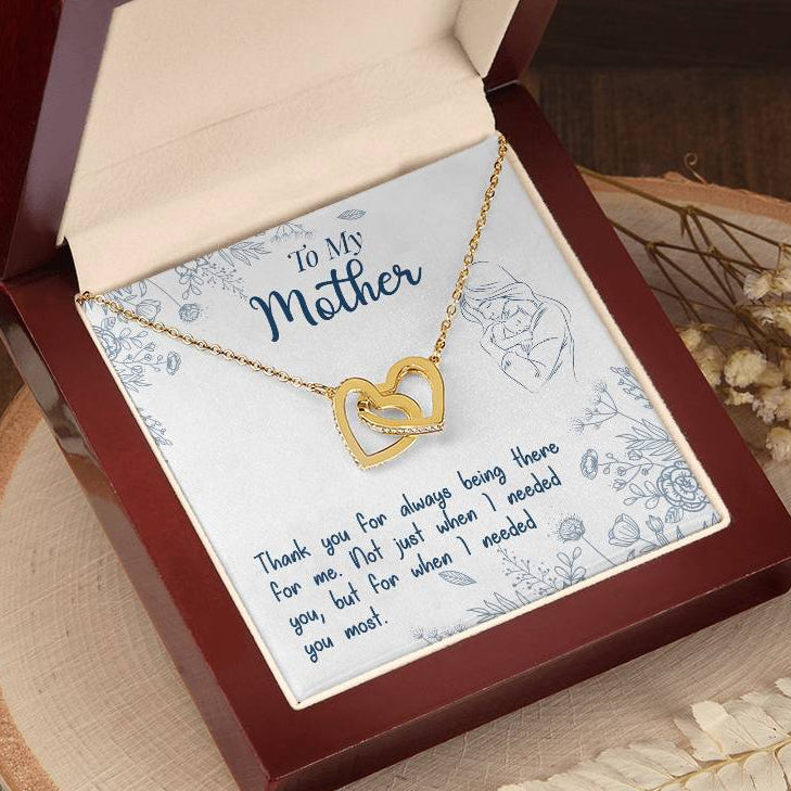 Thank You For Always Being There — Interlocking Hearts Necklace | Mother&