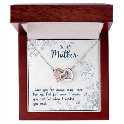 Thank You For Always Being There — Interlocking Hearts Necklace | Mother&