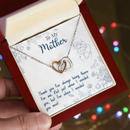 Thank You For Always Being There — Interlocking Hearts Necklace | Mother&